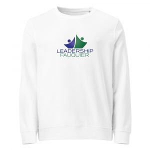 leadership fauquier white sweatshirt with logo